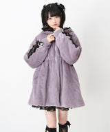 選べるフードデザインフレアファーコート