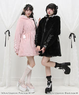 選べるフードデザインフレアファーコート