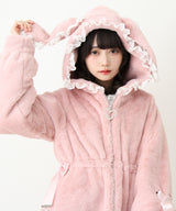 選べるフードデザインフレアファーコート