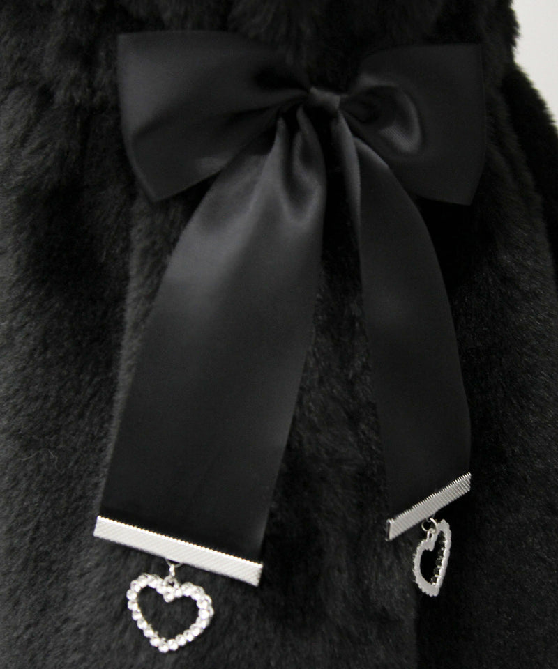 選べるフードデザインフレアファーコート