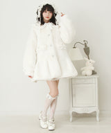 キラキラビジュー襟デザインファーコート