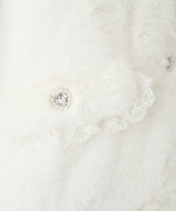 キラキラビジュー襟デザインファーコート