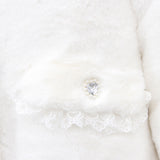 キラキラビジュー襟デザインファーコート