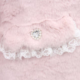 キラキラビジュー襟デザインファーコート