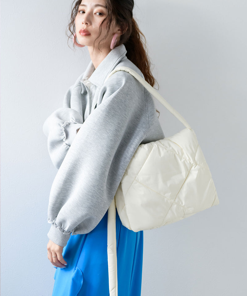 キルティングフラップショルダーバッグ