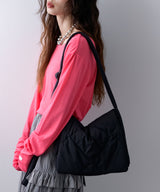 キルティングフラップショルダーバッグ