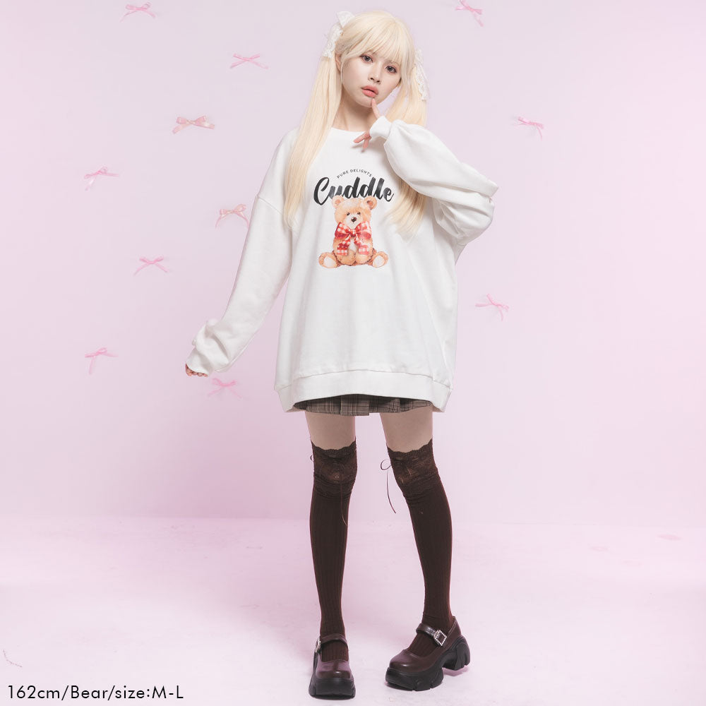 まとめ買い対象】オリジナルプリント柄オーバーサイズスウェット