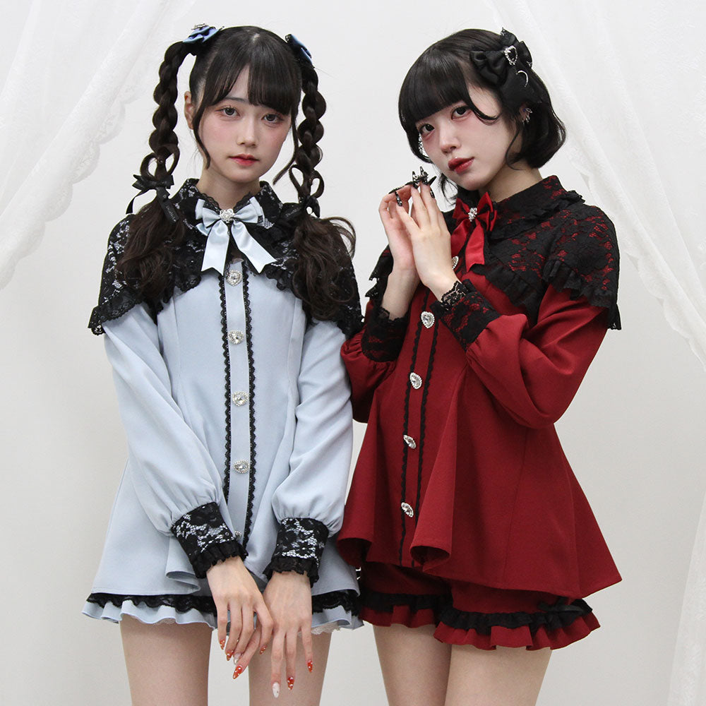 セール✨ディアマイラブホイップ　4L キラキラビジューレース重ねフリルワンピース キラキラビジューレース重ねフリルワンピース – レディース