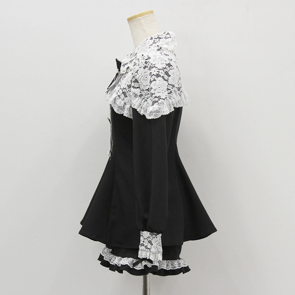 JEWELS、レイヤーフリルツイードビジューセットアップ JEWELS、レイヤーフリルツイードビジューセットアップ