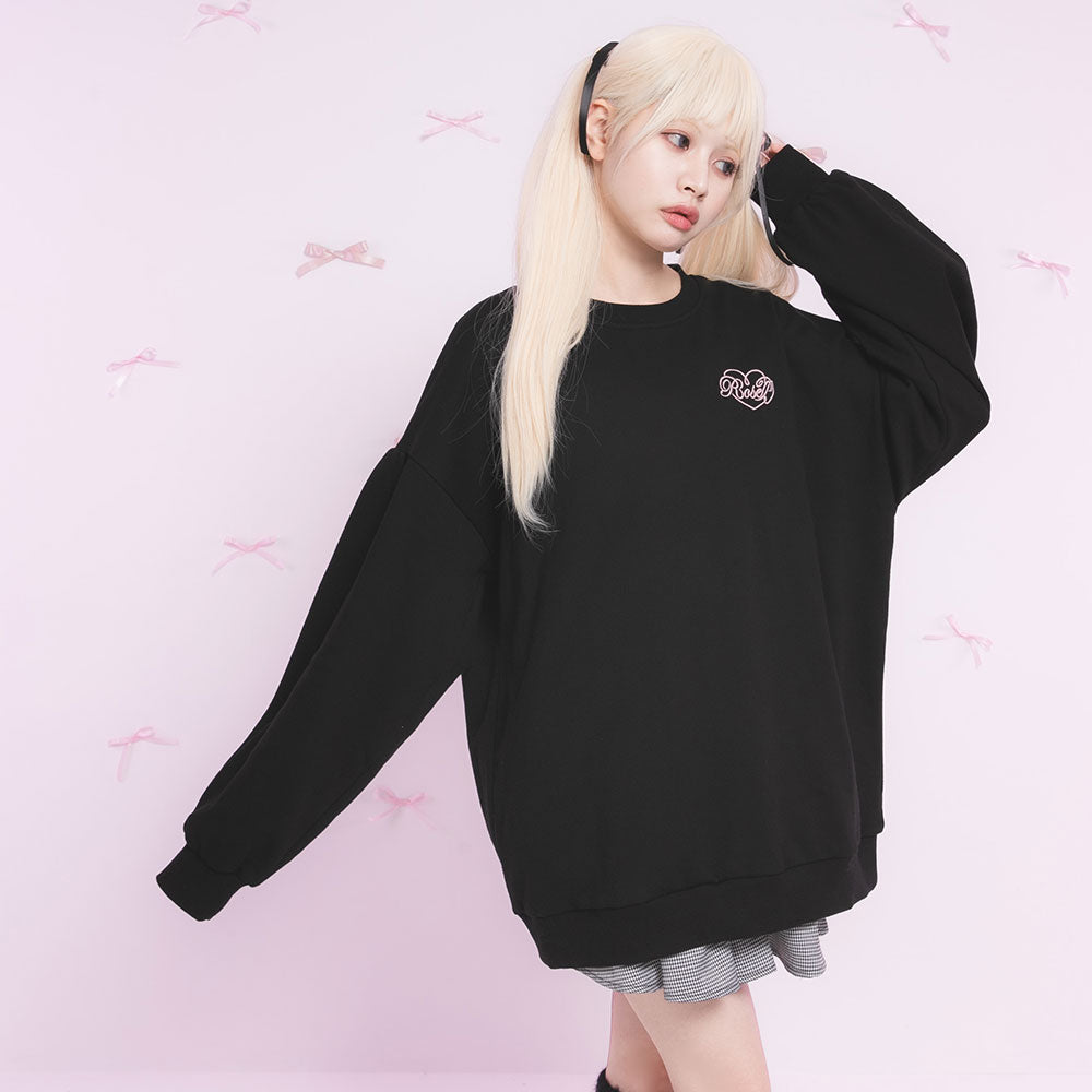 オリジナル刺繍オーバーサイズスウェット – レディースファッション