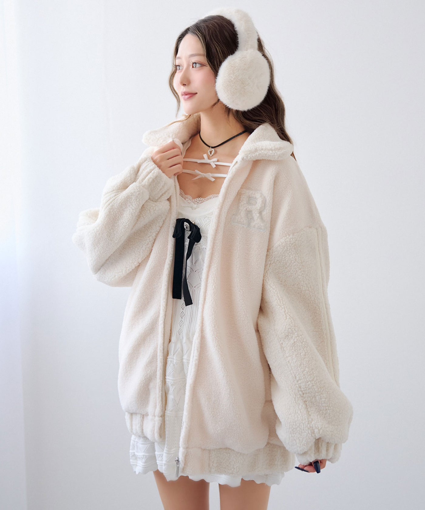 2buy20%OFFクーポン対象】オーバーサイズボアブルゾン – レディース