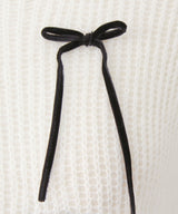 ランダムリボンシアーニット