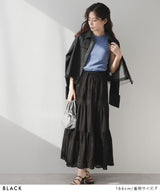 デニムチュール被せショートシャツ