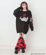 【新春セール】スタッズクロスブレードファーレッグウォーマー