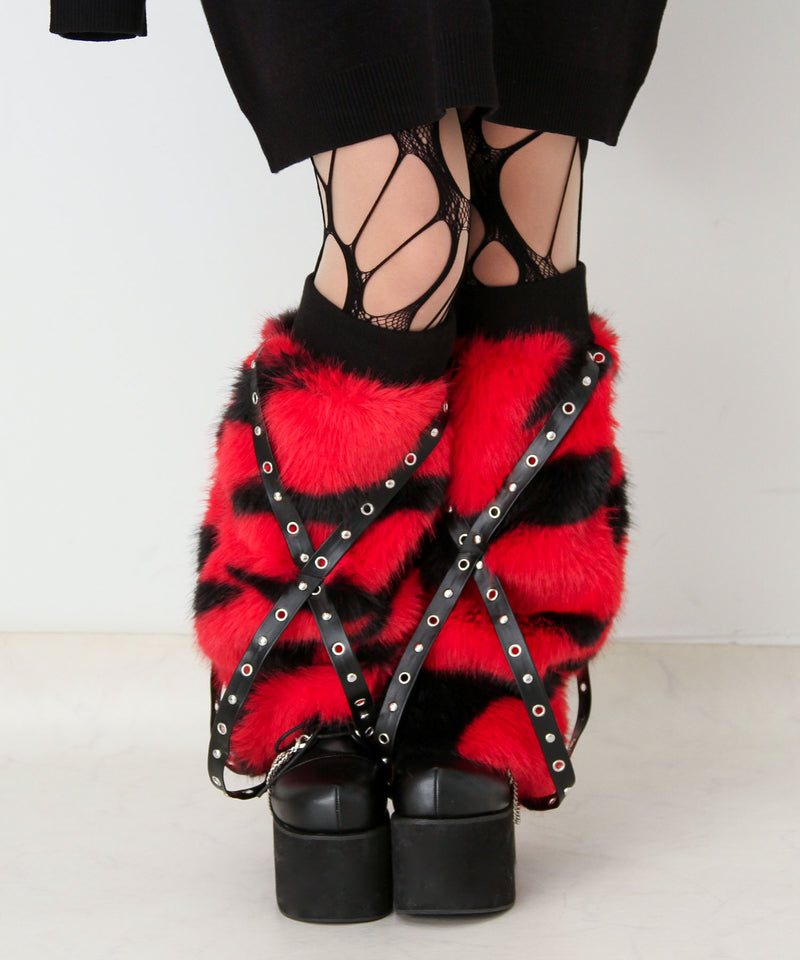 スタッズクロスブレードファーレッグウォーマー – レディース