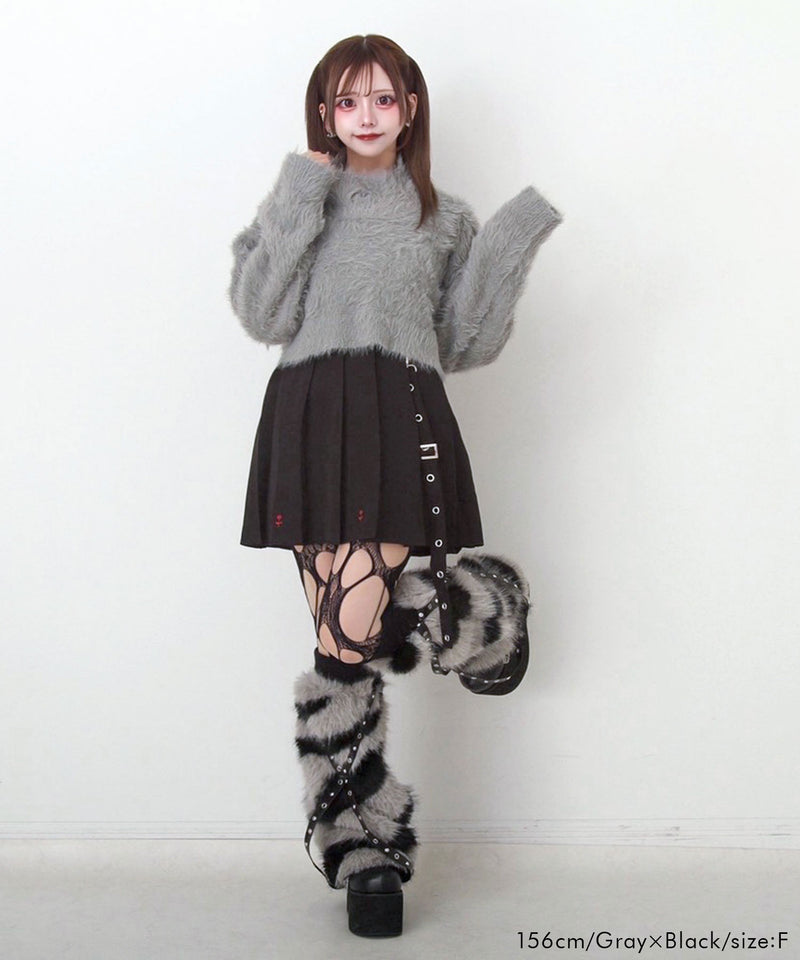 スタッズクロスブレードファーレッグウォーマー – レディース