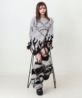 【新春セール】スタッズクロスブレードファーレッグウォーマー