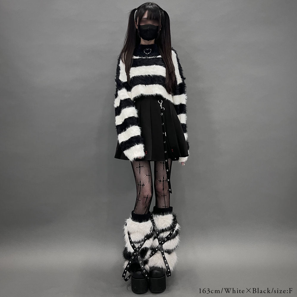 スタッズクロスブレードファーレッグウォーマー – レディース