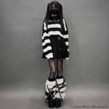 【新春セール】スタッズクロスブレードファーレッグウォーマー