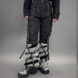 【新春セール】スタッズクロスブレードファーレッグウォーマー