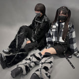 【新春セール】スタッズクロスブレードファーレッグウォーマー