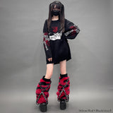 【新春セール】スタッズクロスブレードファーレッグウォーマー