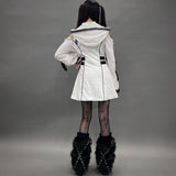 【新春セール】スタッズクロスブレードファーレッグウォーマー