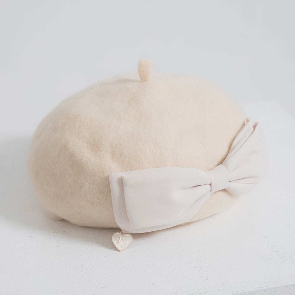 RSハートチャーム付リボンベレー帽 – レディースファッション通販の夢