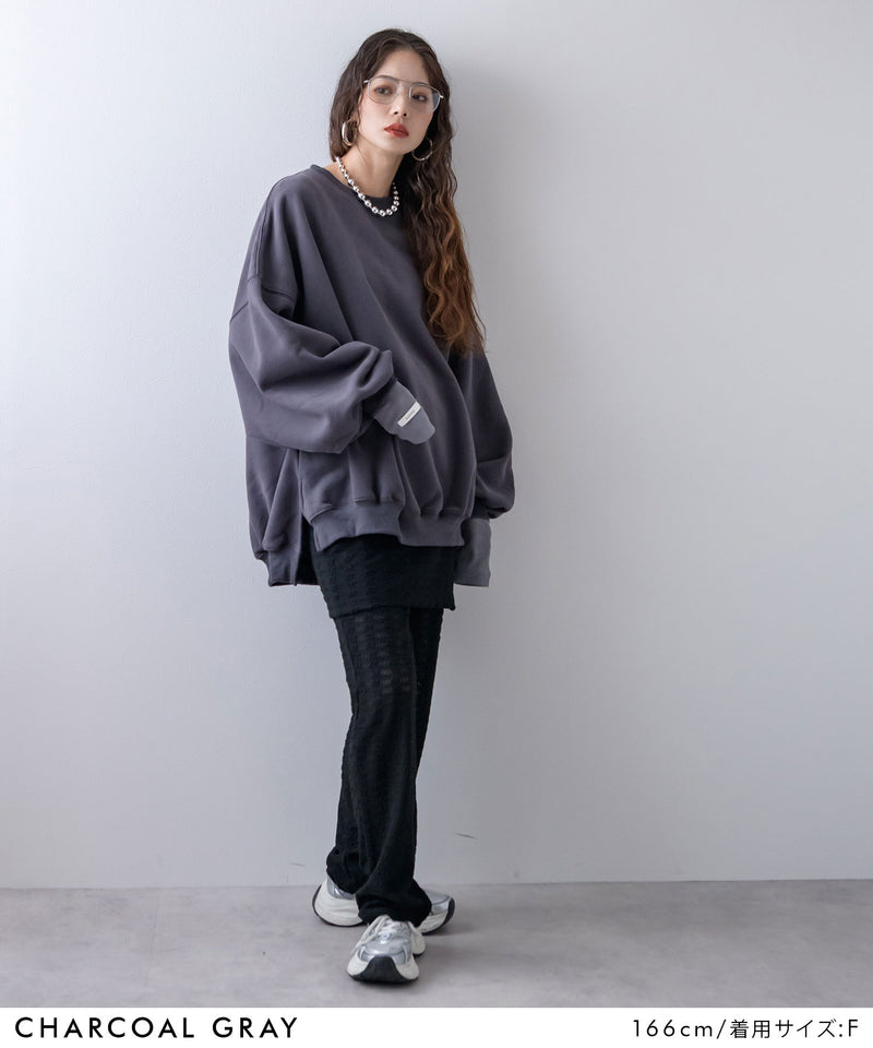 オーバーサイズスウェットプルオーバー