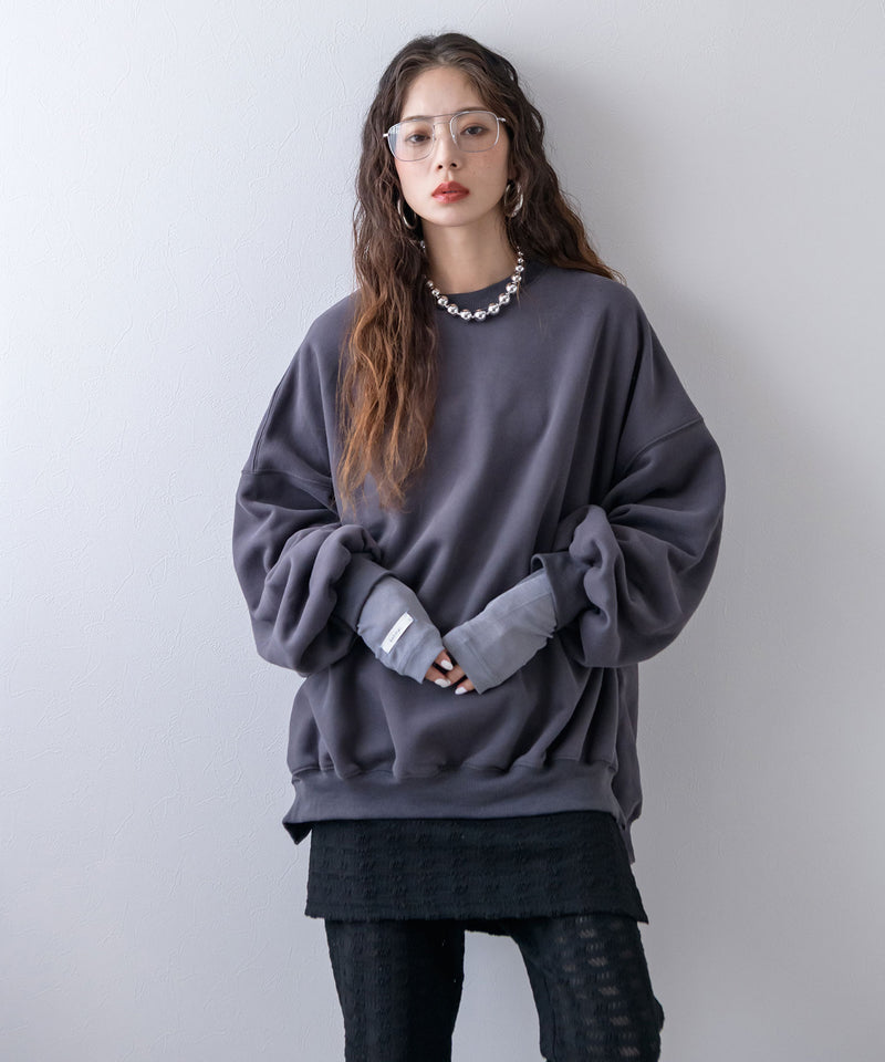 オーバーサイズスウェットプルオーバー