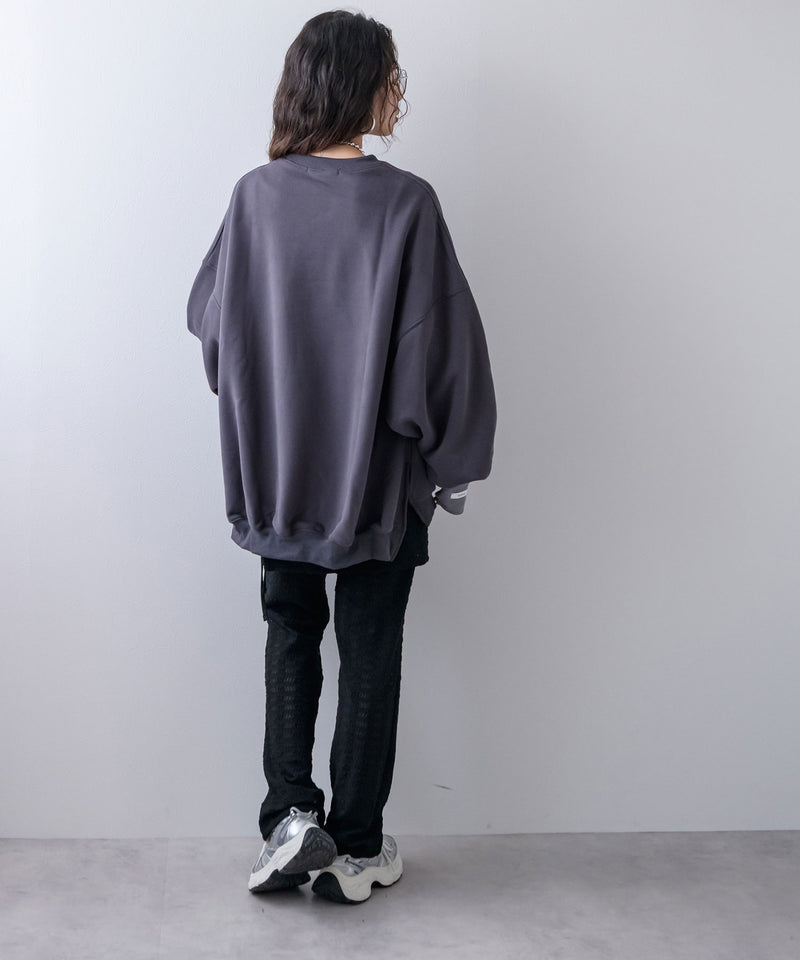 オーバーサイズスウェットプルオーバー