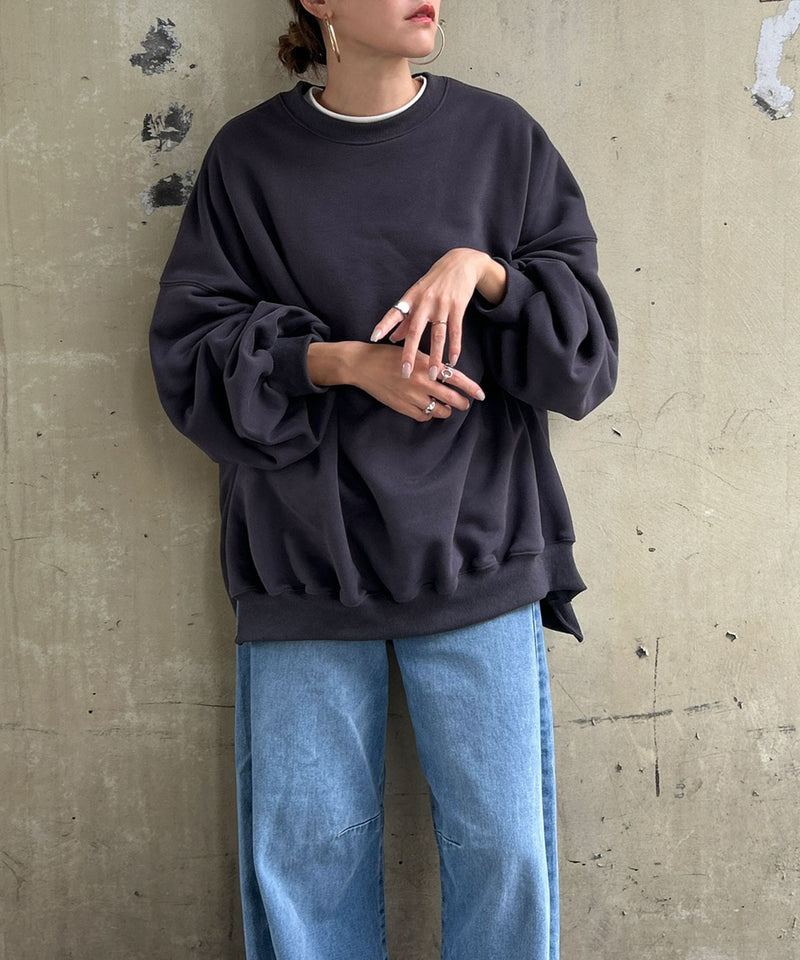 オーバーサイズスウェットプルオーバー