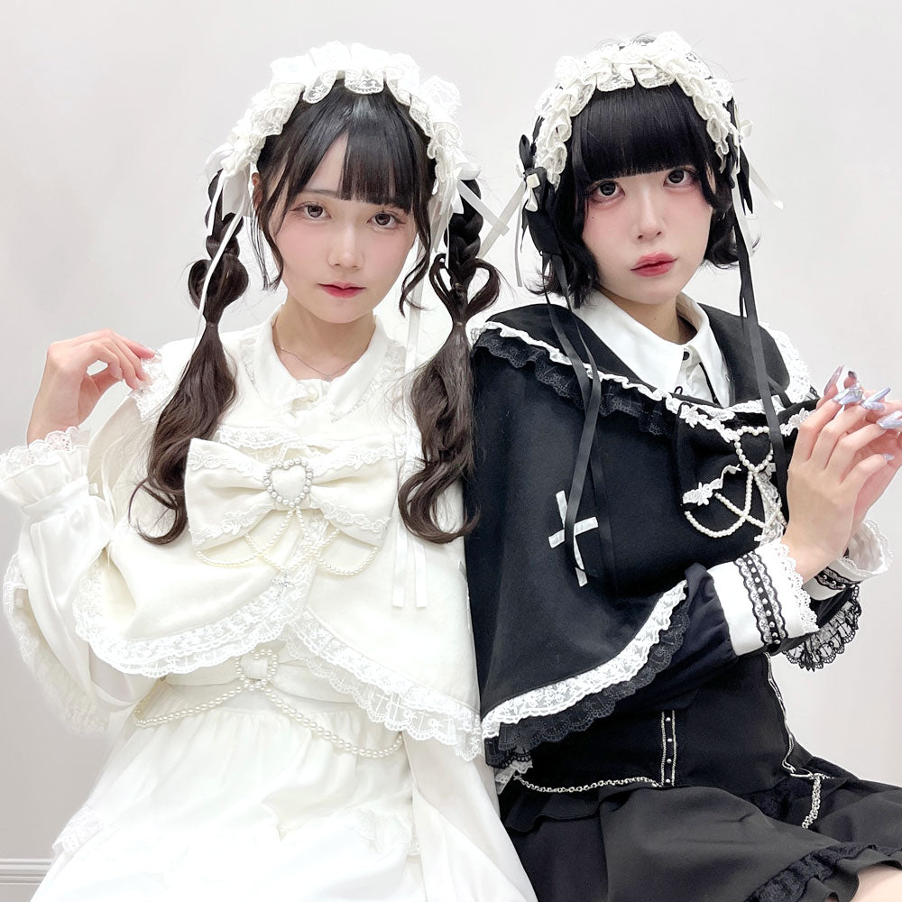 十字架バラレースフリルパールケープ – レディースファッション通販の