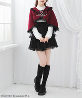 十字架バラレースフリルパールケープ