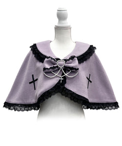 十字架バラレースフリルパールケープ