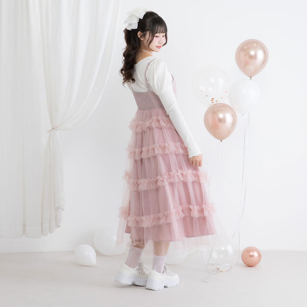 Juliette et Justine キャミワンピース絵画フレアレース