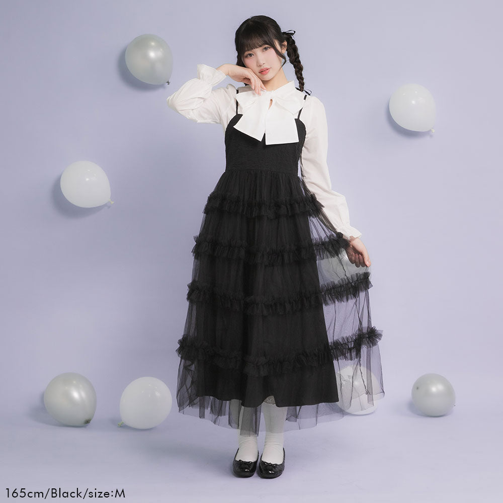 Juliette et Justine キャミワンピース絵画フレアレース