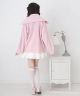 セーラ襟フリルカーディガン【ニット】