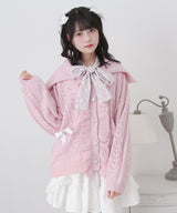 セーラ襟フリルカーディガン【ニット】