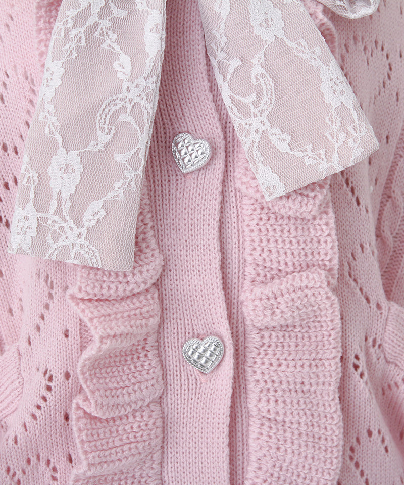 セーラ襟フリルカーディガン【ニット】