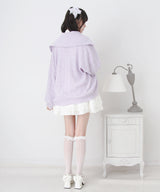 セーラ襟フリルカーディガン【ニット】