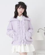 セーラ襟フリルカーディガン【ニット】