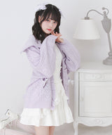 セーラ襟フリルカーディガン【ニット】