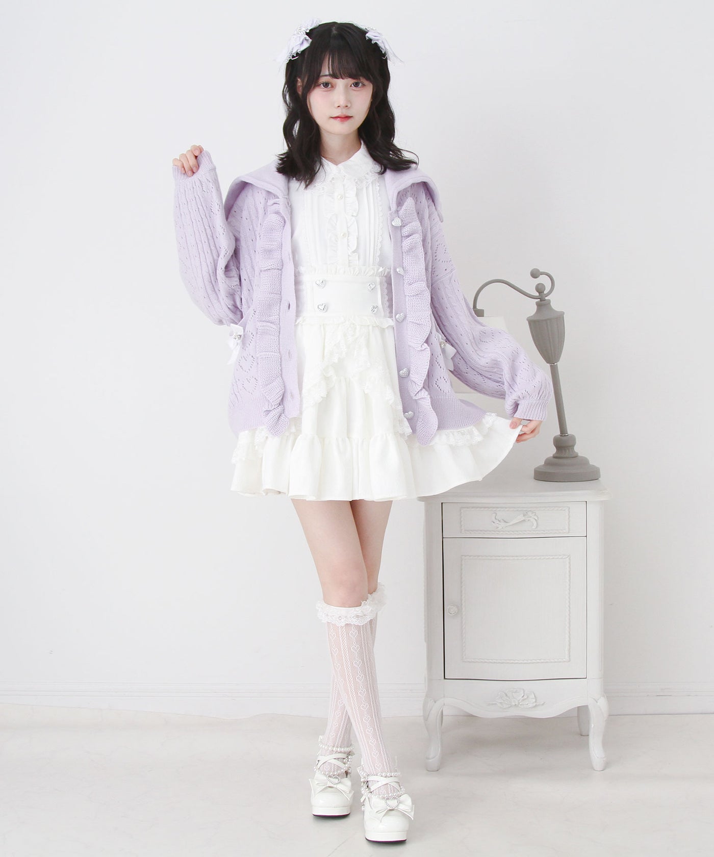 セーラ襟フリルカーディガン【ニット】 – レディースファッション通販
