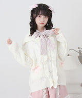 セーラ襟フリルカーディガン【ニット】