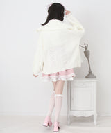 セーラ襟フリルカーディガン【ニット】