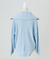 セーラ襟フリルカーディガン【ニット】