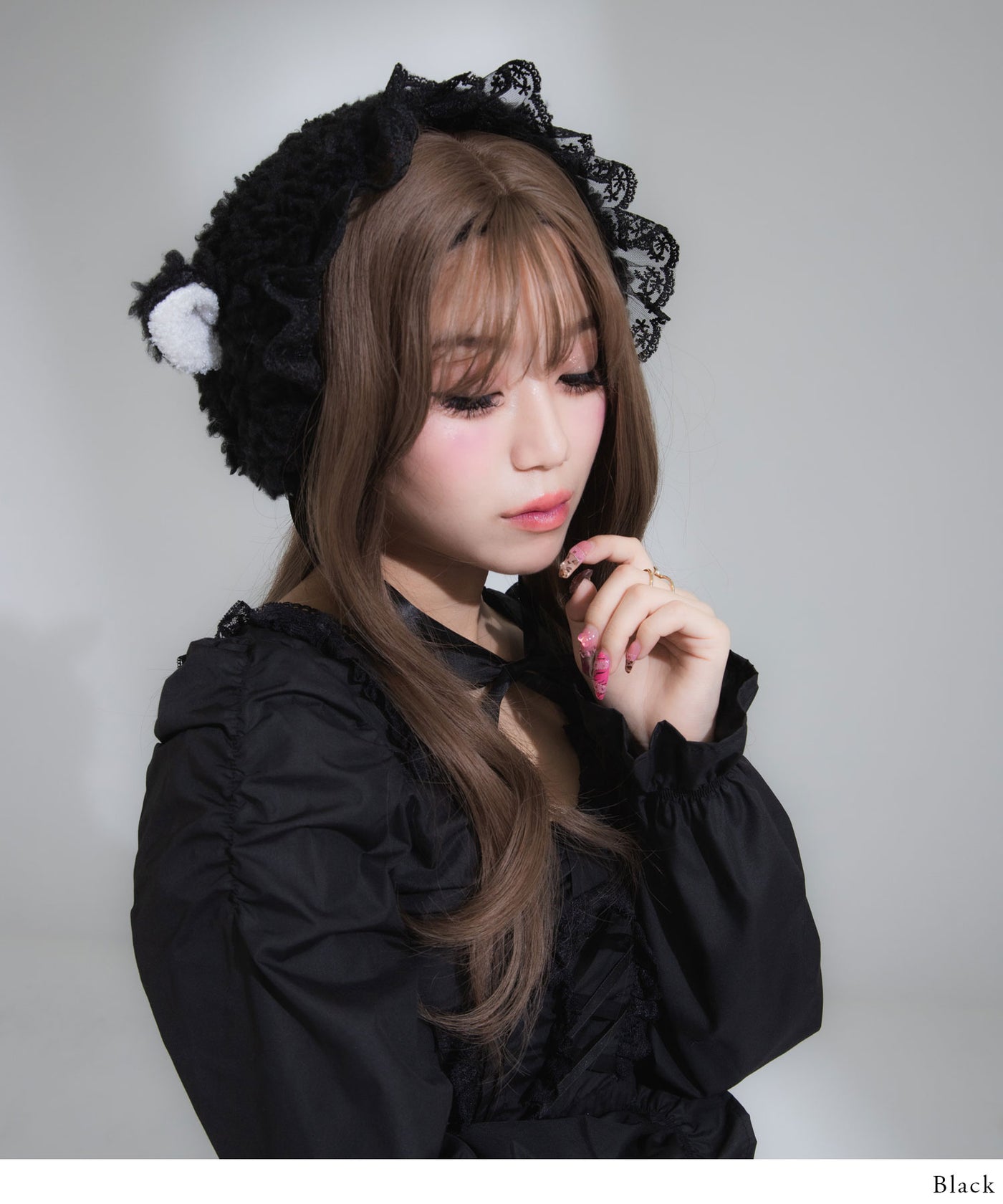 羊の耳付き帽子 L/Sサイズ ベージュ セール】しっぽ付きネコ耳ファーCAP（キャップ）｜GORGE