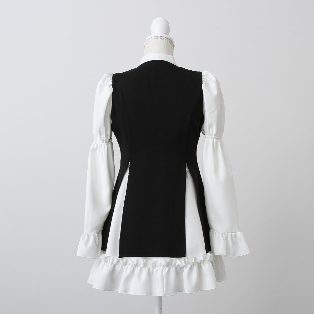 リズリサ、ラパフェ好きな方に 夢展望 姫系ワンピース プリンセスティアードはしごレースフリルワンピース