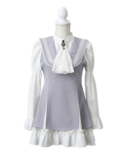 姫袖ビジュースカーフワンピース